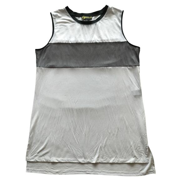 Serena Williams White Black Mesh Across The Chest Jersey Tank Top Size L - Picture 1 of 8